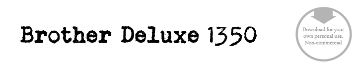 Brother Deluxe 1350 - Font