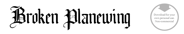 Broken planewing - Font