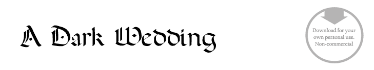 Adark wedding - Font