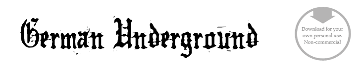 German Underground - Font