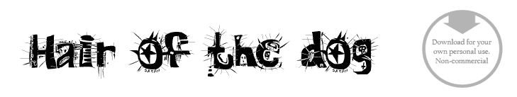 Hair of the dog - font