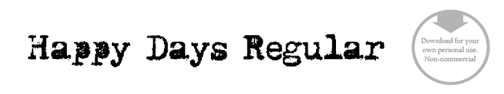 Happy days Regular - Font