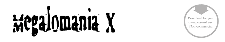 Megalomania X - Font