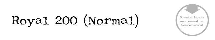 Royal 200 (Normal) - Font